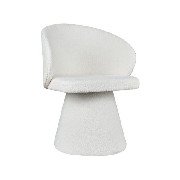 	Scaun dining tapitat alb Altura Ring