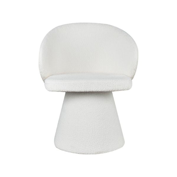 	Scaun dining tapitat alb Altura Ring