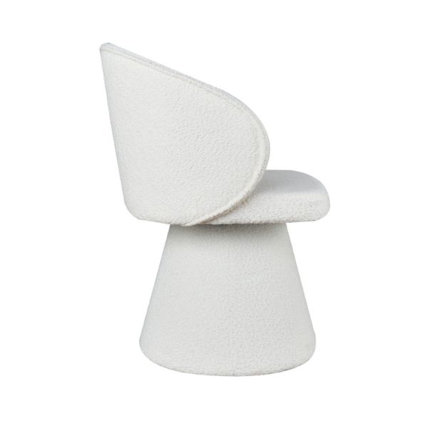 	Scaun dining tapitat alb Altura Ring