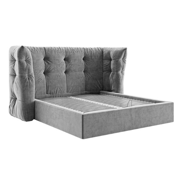 Pat tapitat somiera rabatabila 140 x 200cm verde olive Peony