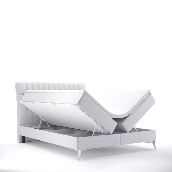 Pat tapitat boxspring 180 x 200 cm caramiziu Molly