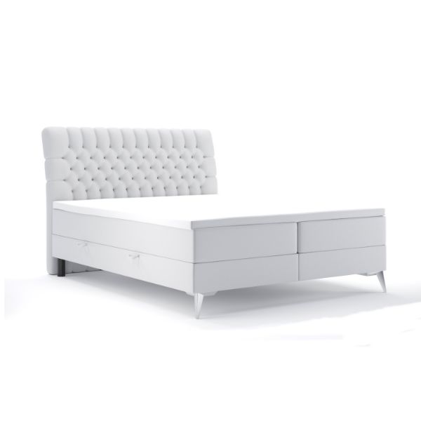 	Pat tapitat boxspring 180 x 200 cm caramiziu Molly