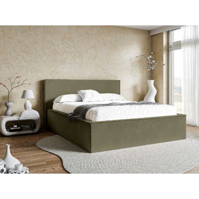 Pat tapitat 140 x 200 cm verde olive Velvet