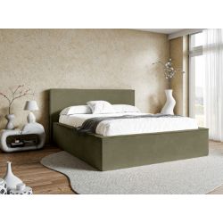 Pat tapitat 180 x 200 cm verde olive Velvet