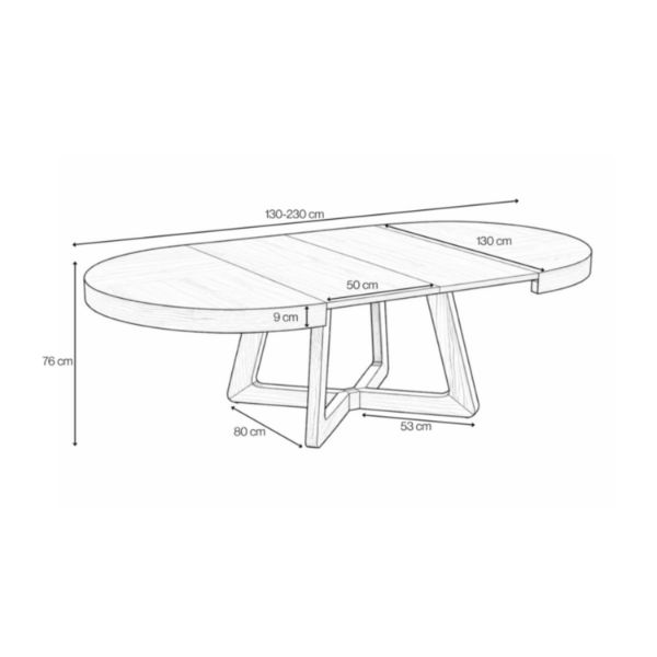 masa rotunda extensibila