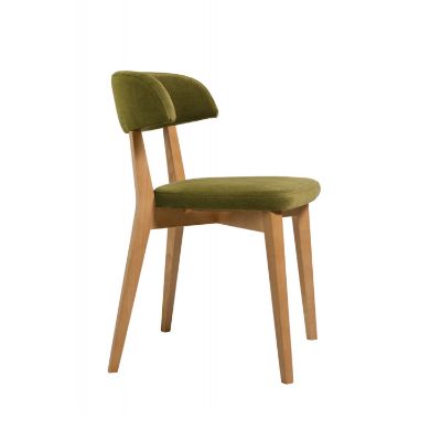 Scaun lemn tapitat verde/fag Rondo