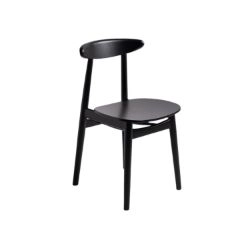Scaun dining lemn masiv, negru, Parrada