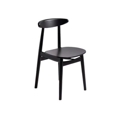 Scaun dining lemn masiv, negru, Parrada