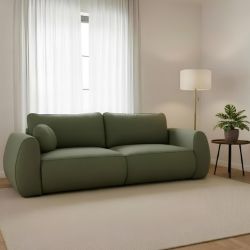 Canapea extensibila 3 locuri verde Borneo