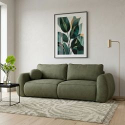 Canapea extensibila 3 locuri verde Borneo