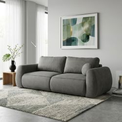 Canapea extensibila 3 locuri gri inchis Borneo