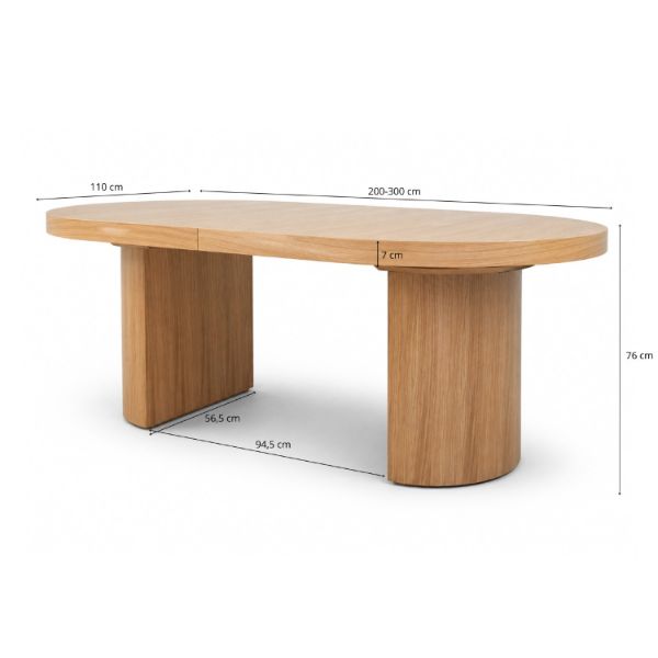 masa ovala extensibila