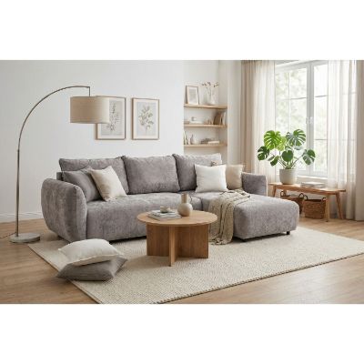 Coltar extensibil L dreapta bej Zephira