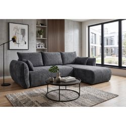 Coltar extensibil L dreapta antracit Zephira