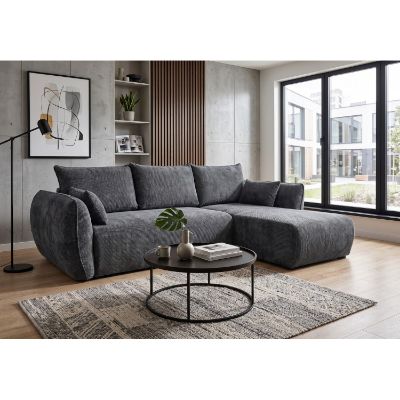 Coltar extensibil L dreapta antracit Zephira