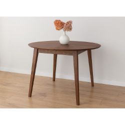 Masa rotunda extensibila 110/160 cm stejar tabacco