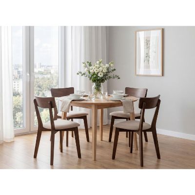Masa rotunda extensibila 110/210 cm stejar Otello