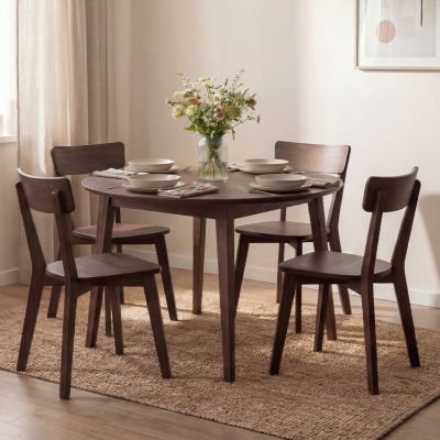 Masa rotunda fixa 110 cm stejar tabacco Otello