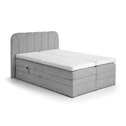 Pat boxspring reglabil electric 160x200 cm gri deschis Royal