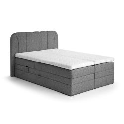 Pat boxspring reglabil electric 140x200 cm gri inchis Royal