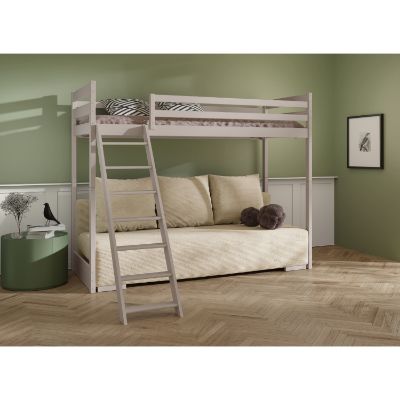 Pat supraetajat 90 x 200 cm casmir canapea extensibila bej Sofino