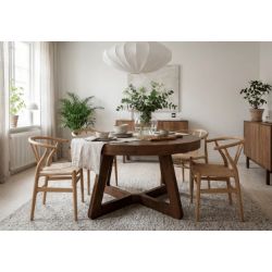 Masa rotunda extensibila 130/230 cm nuc Anton II