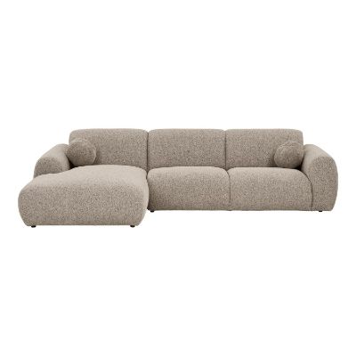 Coltar fix L stanga gri stone Clyde