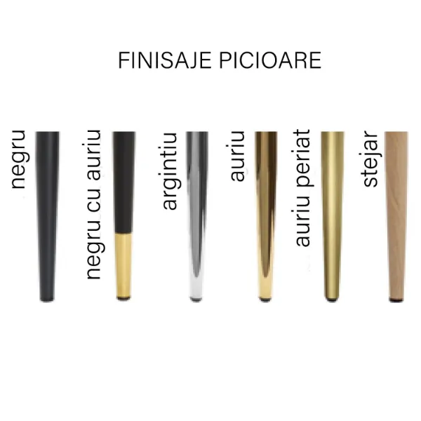 scaun tapitat cu picioare metalice