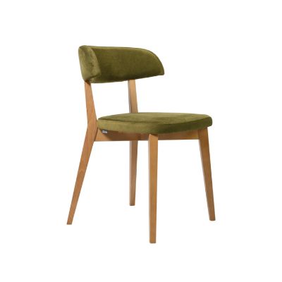 Scaun lemn tapitat verde/fag Rondo