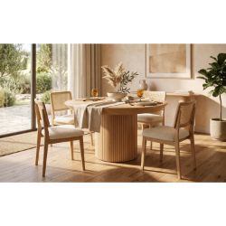 Masa rotunda extensibila 130/180 cm stejar Rond