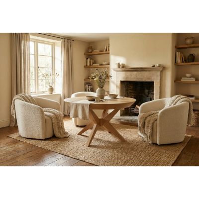 Masa rotunda extensibila 130/230 cm stejar Anton