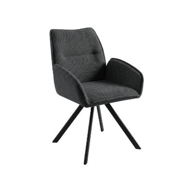Scaun cu brate rotativ antracit/negru Zerra