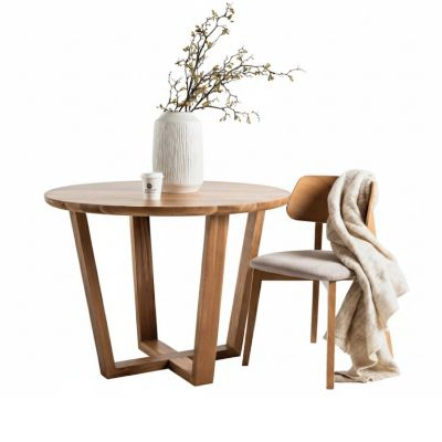 Masa rotunda fixa 130 cm stejar Luci