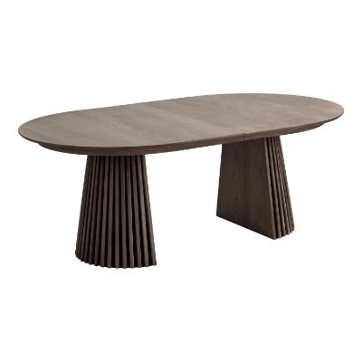 Masa ovala extensibila 200/300 cm stejar afumat Olaf