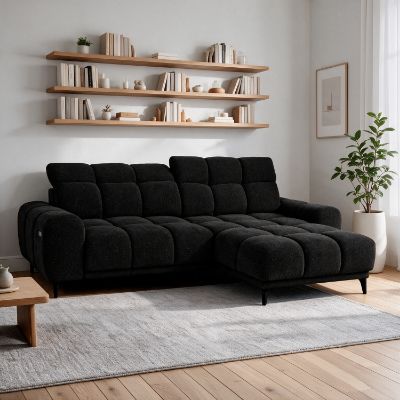 Coltar L dreapta electric negru Monza Mini