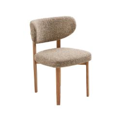 Scaun tapitat maro/decor stejar Rocco