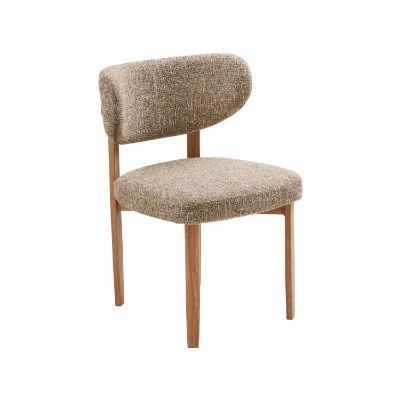 Scaun tapitat maro/decor stejar Rocco